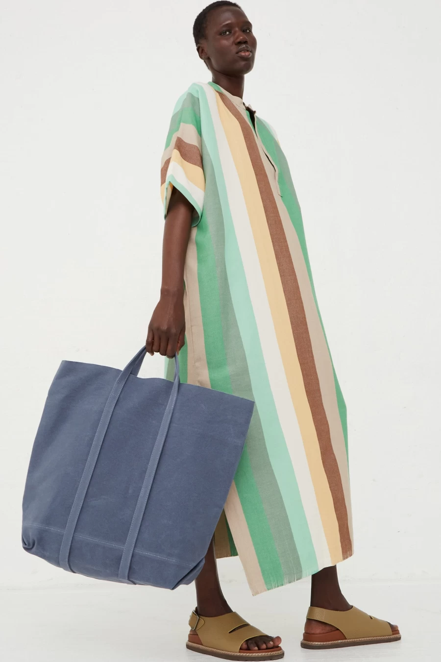 Amiacalva Lightweight Canvas Tote Bag in Grey | Eco-Friendly & Durable | Oroboro Store New York