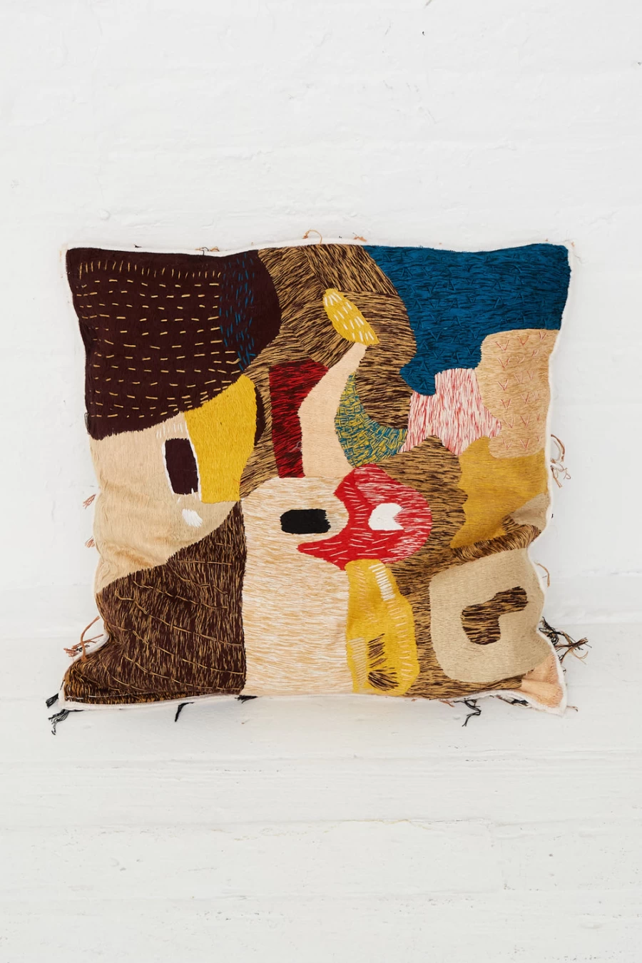 Luna Del Pinal Embroidered Cave Cushion | Handmade Boho Pillow Cover | Oroboro Store New York