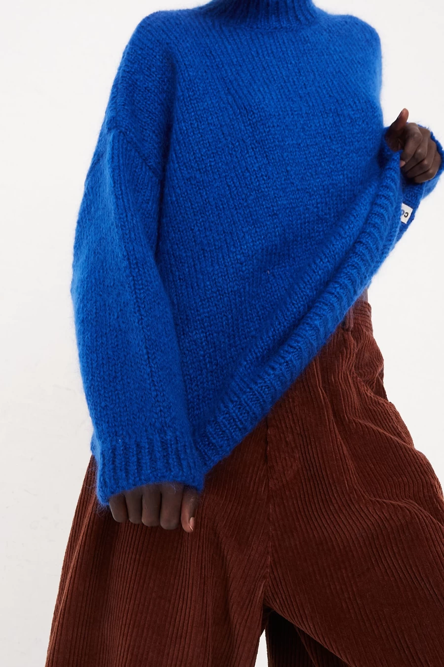 "Cordera Blue Mohair Sweater | Premium Knitwear | Oroboro Store"