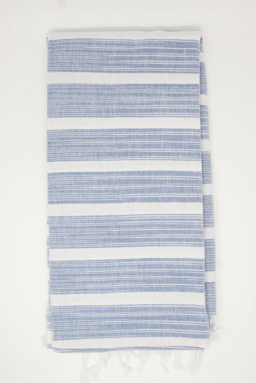 Auntie Oti Blue and White Striped Towel | Premium Cotton Bath Towel | Oroboro Store New York