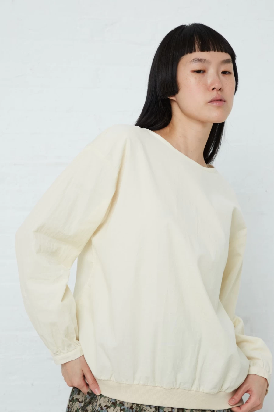 "Ichi Organic Cotton Ivory Pullover Sweater | Oroboro Collection"
