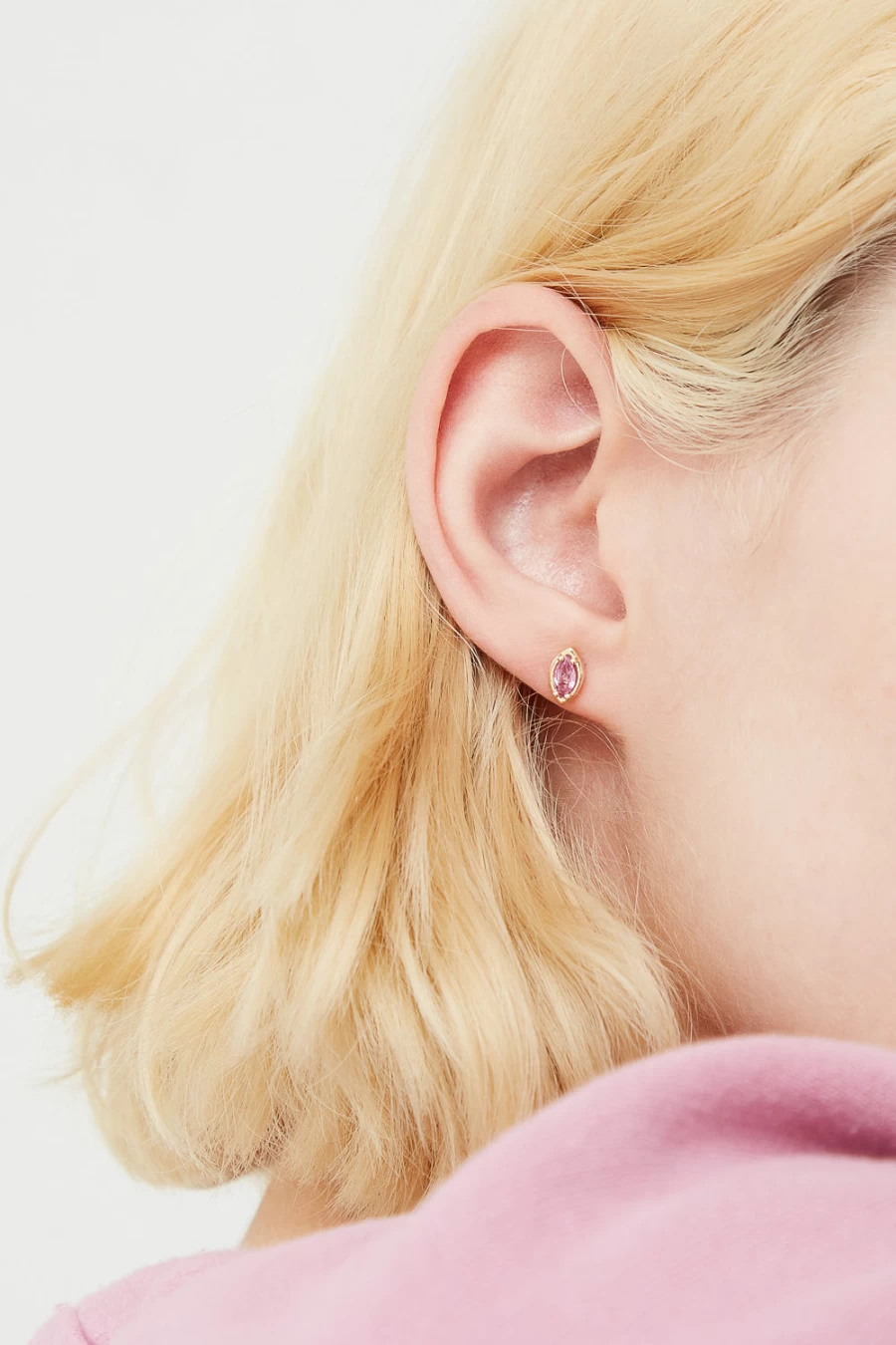 Kathryn Bentley Pink Sapphire Marquise Stud Earrings | Oroboro Collection