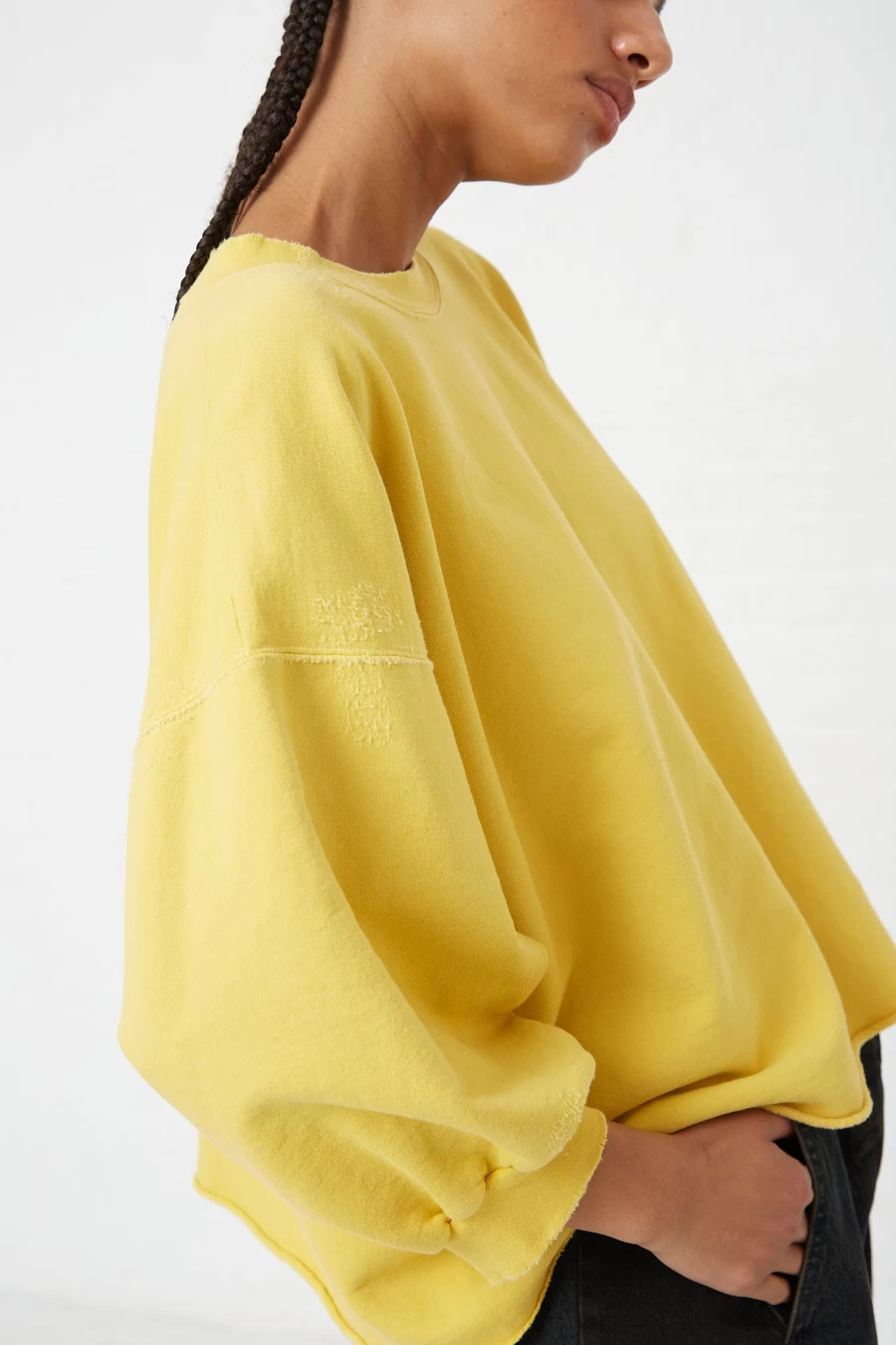 Rachel Comey Fond Sweatshirt in Daffodil Yellow | Oroboro Oversized Cotton Pullover