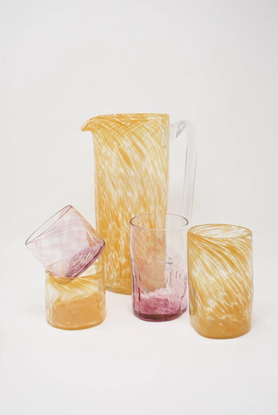 Xaquixe Large Fuchsia Tumbler - Premium Handmade Glassware | Oroboro Store New York