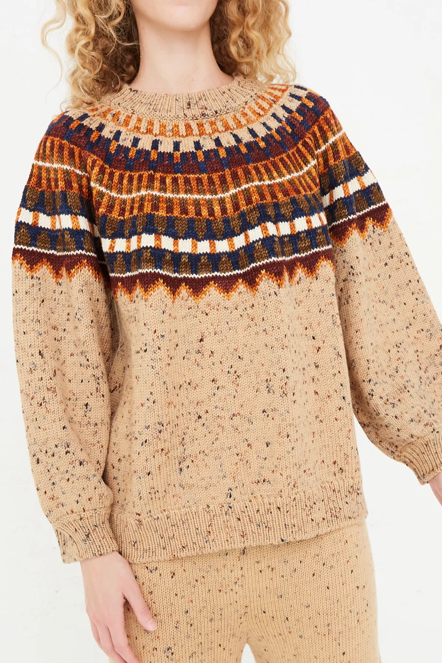 Misha & Puff Fair Isle Freja Sweater in Seed Confetti Pattern | Oroboro Store