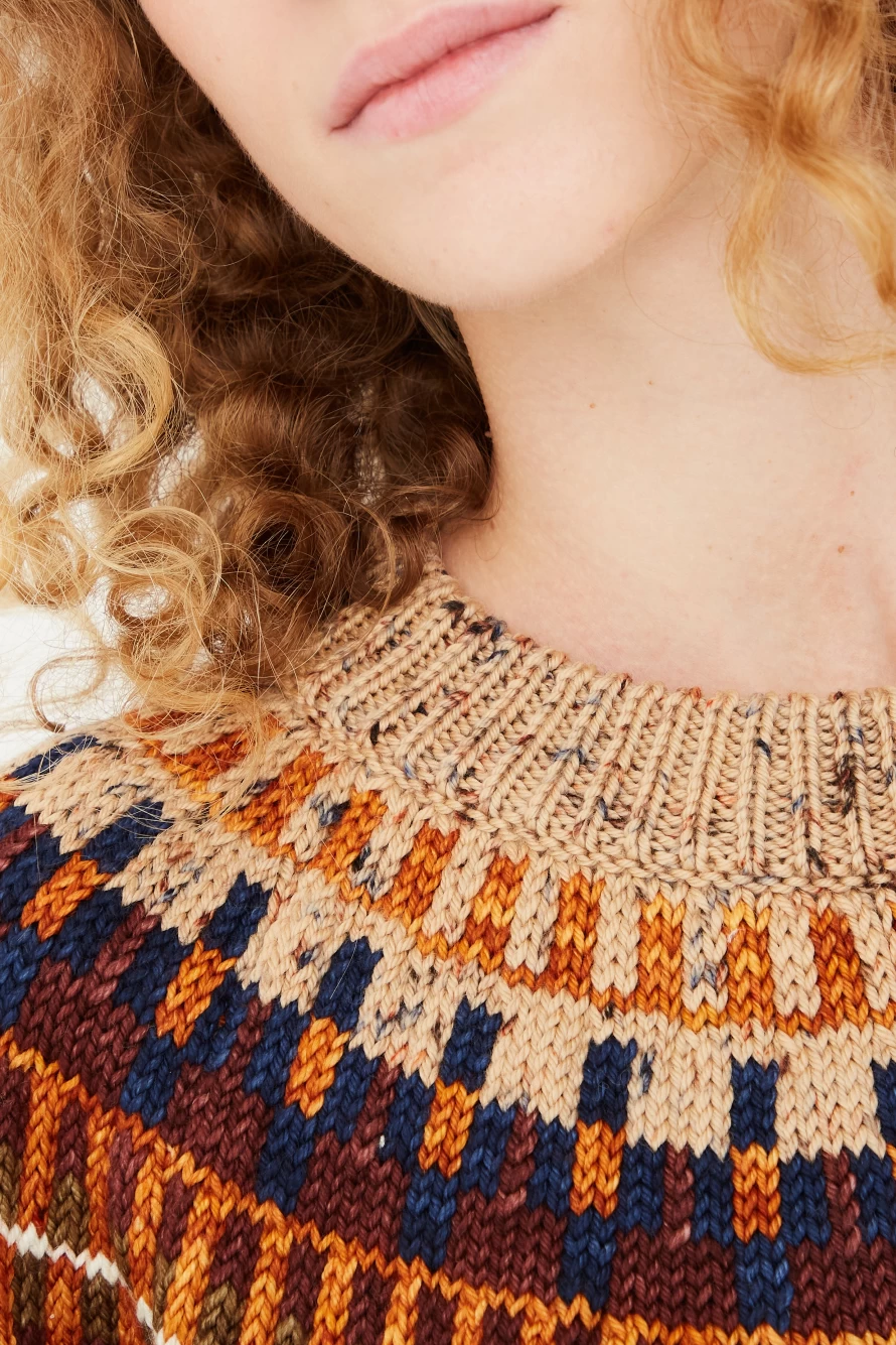 Misha & Puff Fair Isle Freja Sweater in Seed Confetti Pattern | Oroboro Store