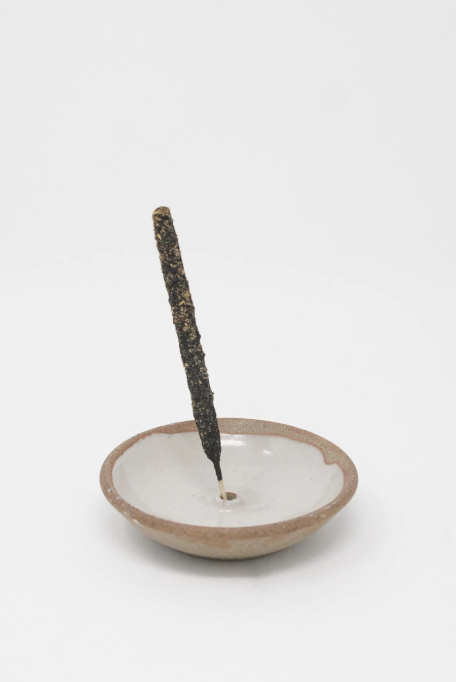 Incausa Stoneware Incense Holder - Handcrafted Shino Glaze Ceramic for Aromatherapy | Oroboro Store New York