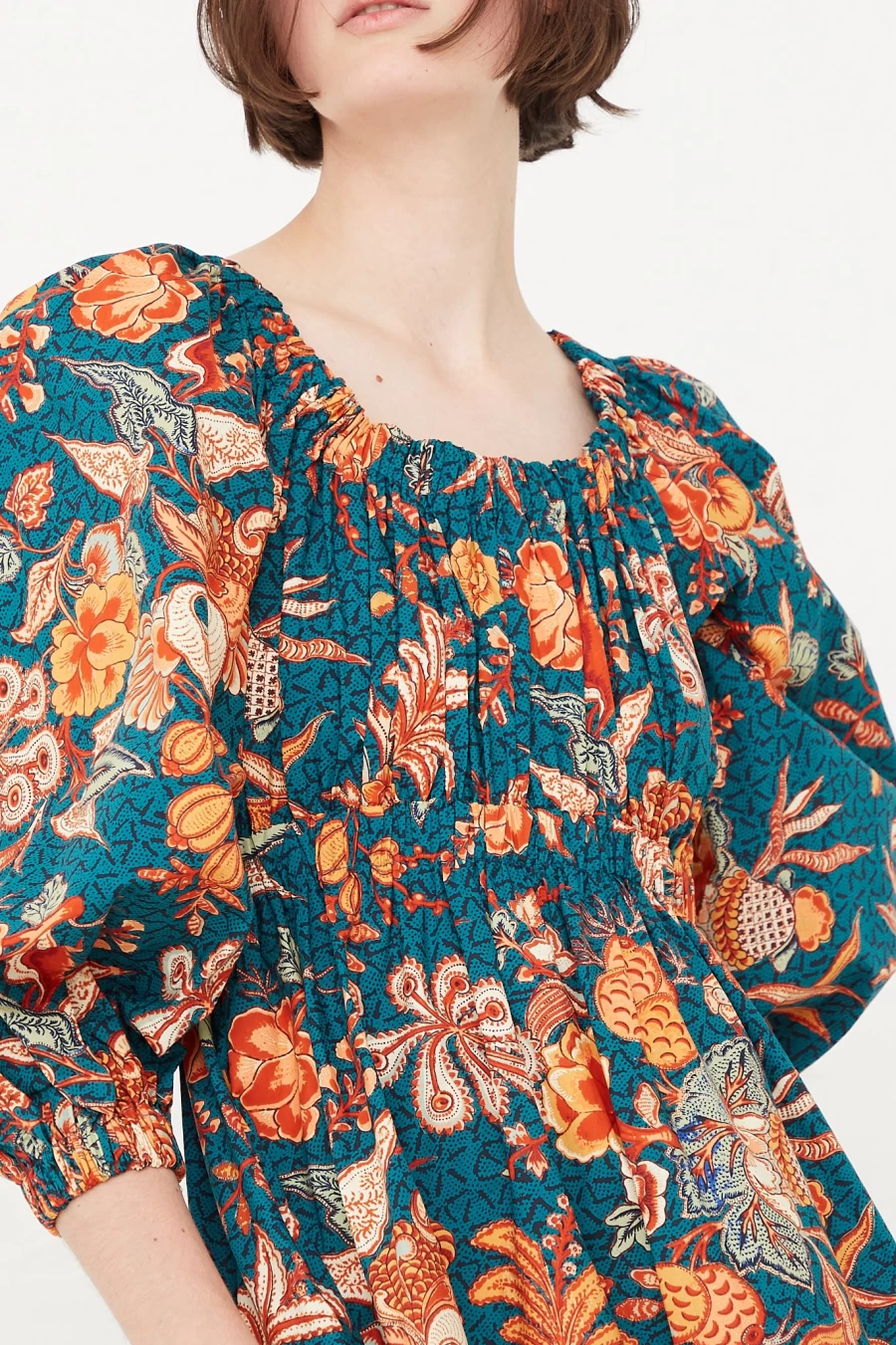 Ulla Johnson Helena Delphinium Blue Floral Midi Dress | Oroboro Collection