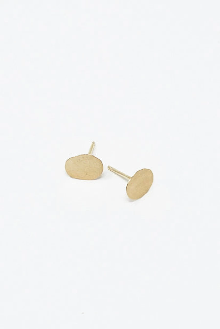 14K Yellow Gold 7mm Foil Stud Single Earring by Kathleen Whitaker - Oroboro Collection