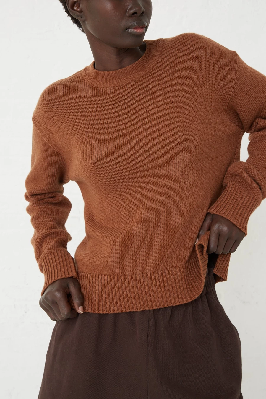 AVN Men's Essential Tobacco Sweater | Oroboro Collection | Premium Knitwear