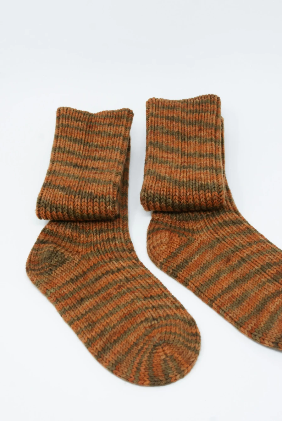 Misha & Puff Long Wool Sock - Gingerbread Space Dye Oroboro Cozy Knit Socks for Women & Men