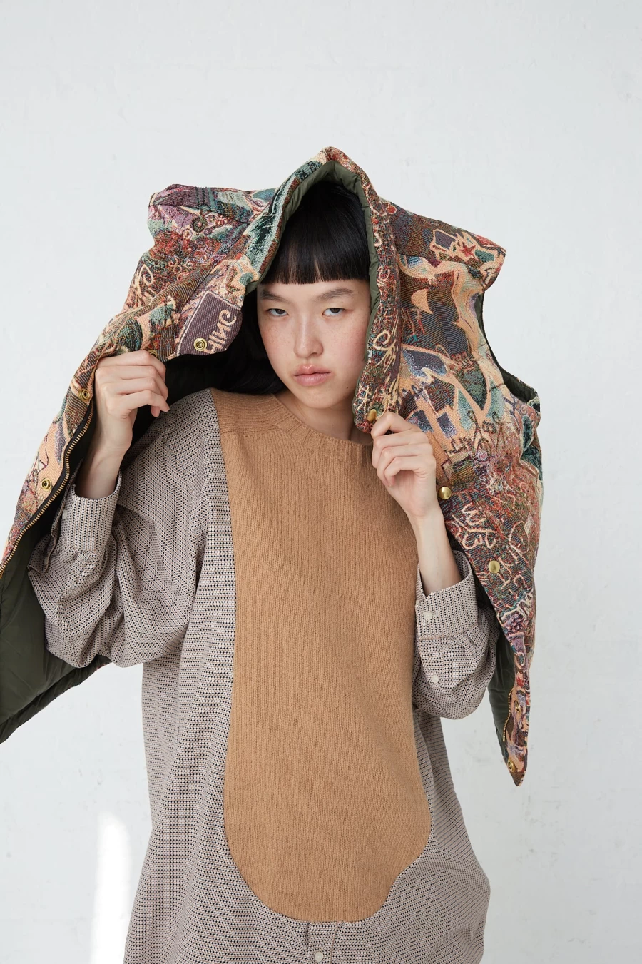 Bless Goelin Graffiti Down Vest No. 75 - Oroboro Lightweight Puffer Jacket