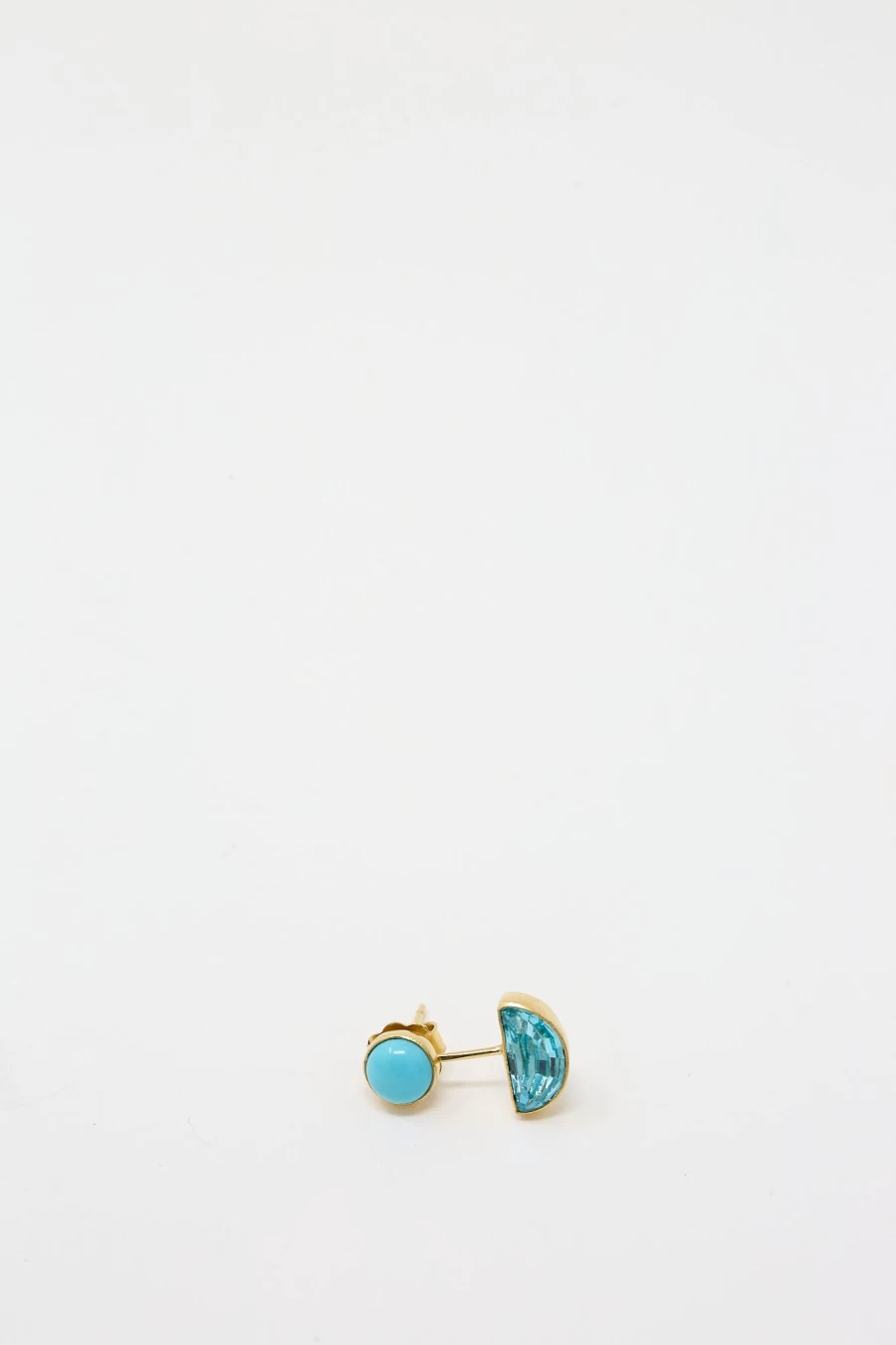 "Grainne Morton Detachable Turquoise Drop Earrings with Vintage Glass Beads – Handcrafted Bohemian Jewelry"
