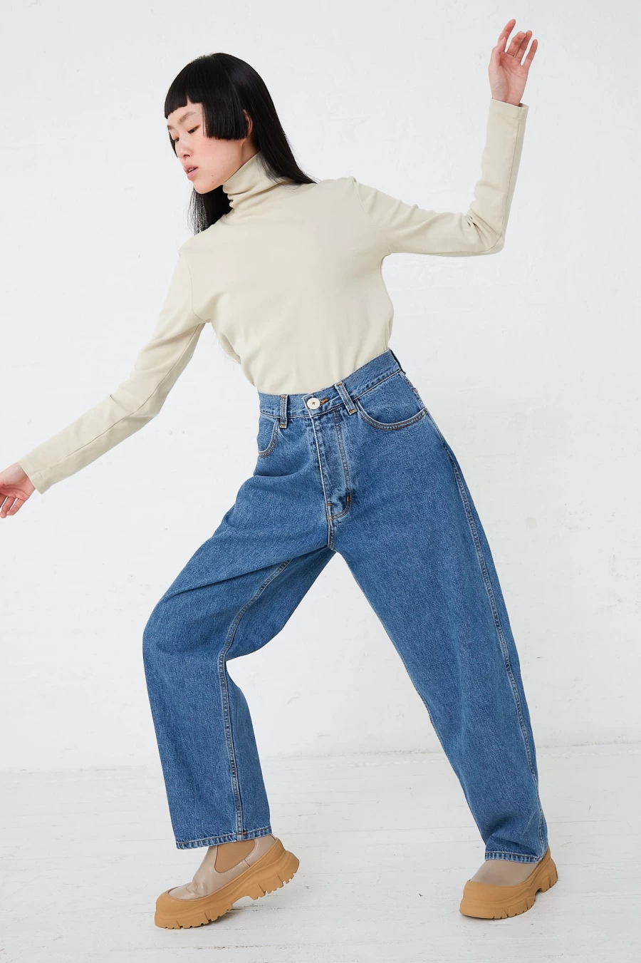 Jesse Kamm California Cowboy Japanese Denim Jeans in Blue | Oroboro Wash