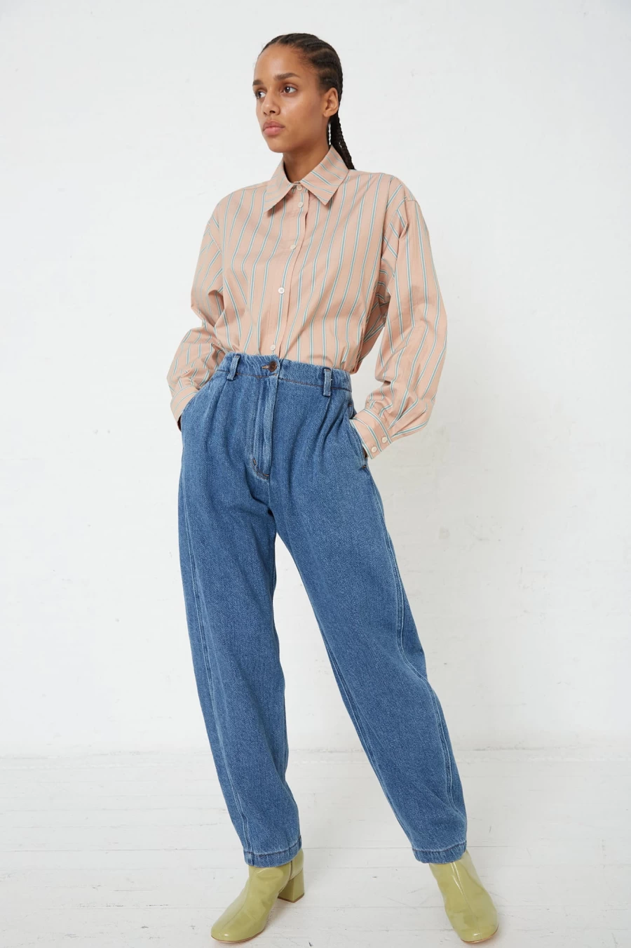 Rachel Comey Women's Indigo Denim Percy Pants - High-Waisted Straight-Leg Jeans