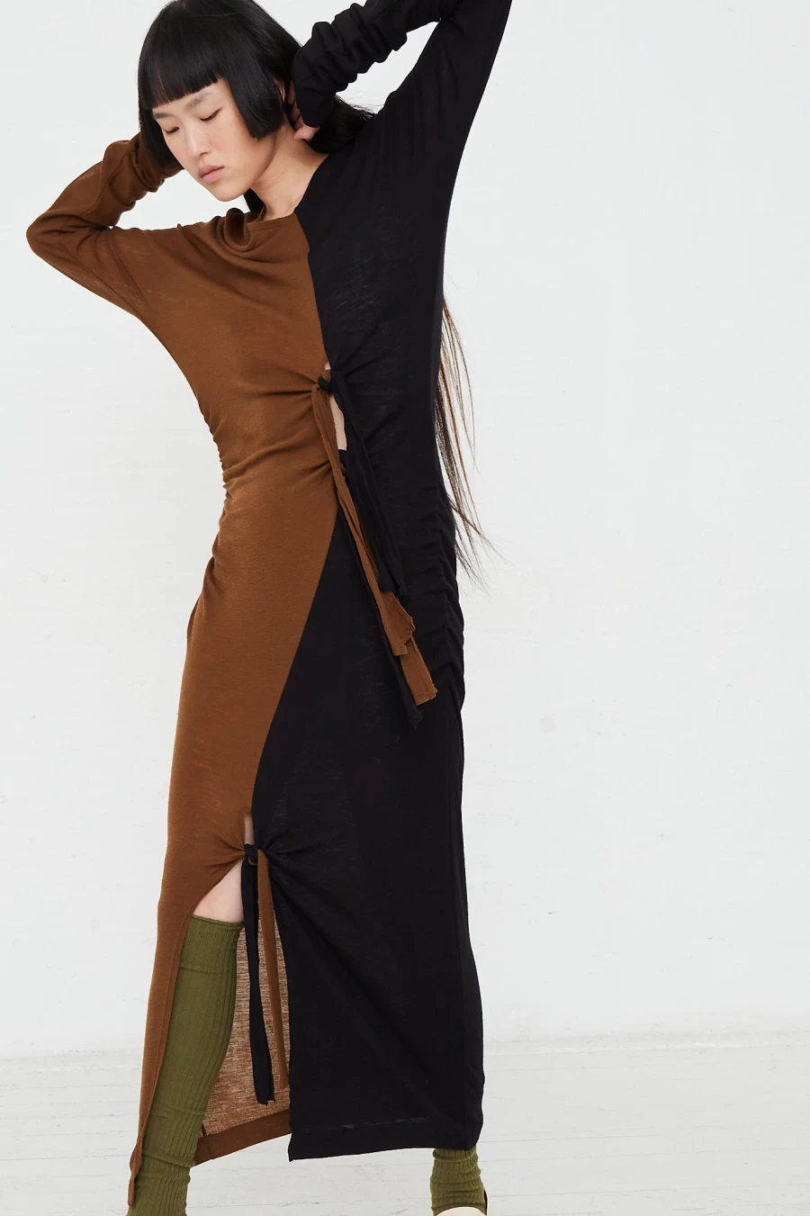 Rejina Pyo Dari Black Long Sleeve Dress | Elegant Women's Fashion | Oroboro Store