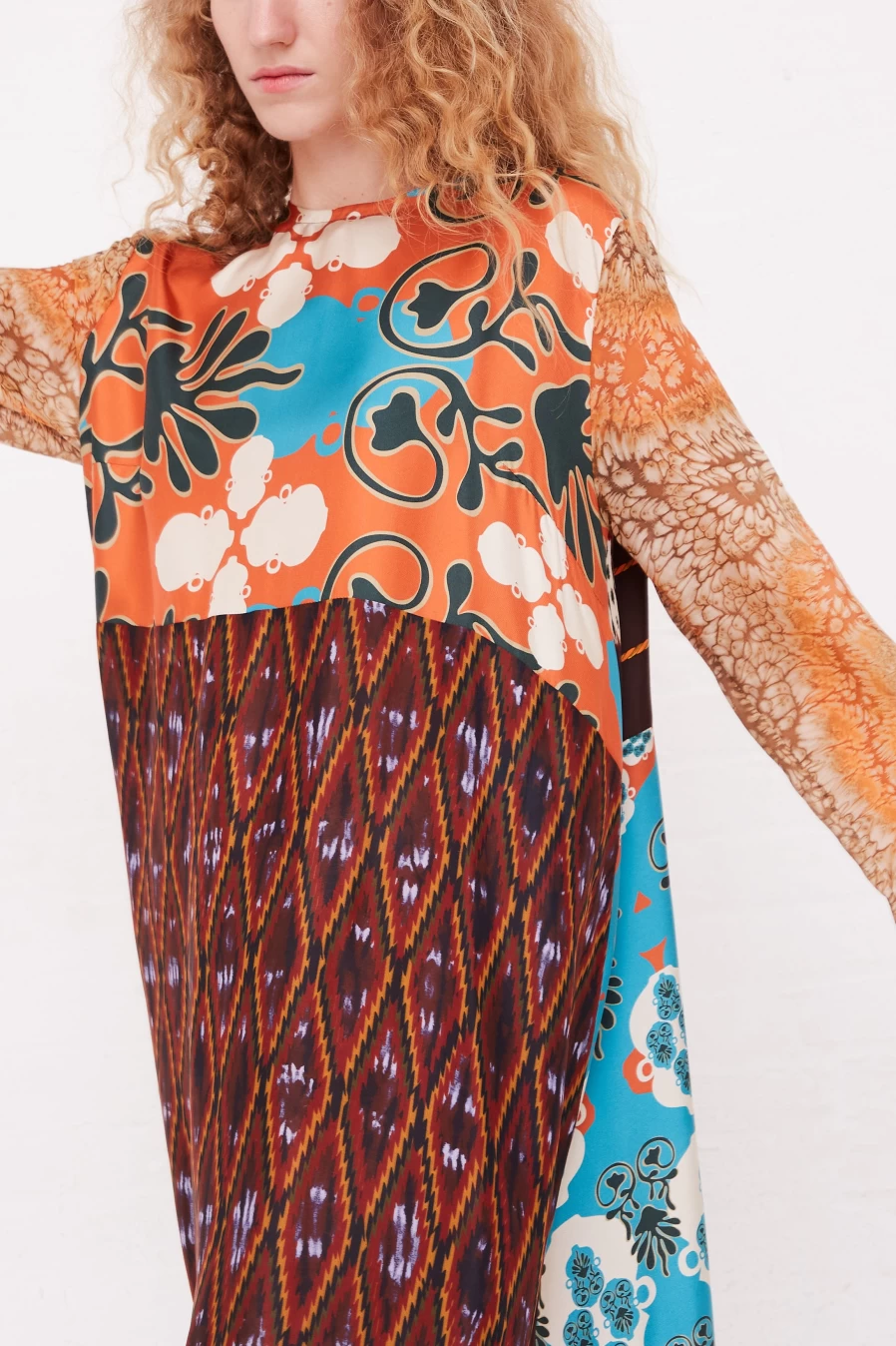 Bettina Bakdal Lena Hannah Vintage Silk Dress in Gold - Size M | Oroboro Collection