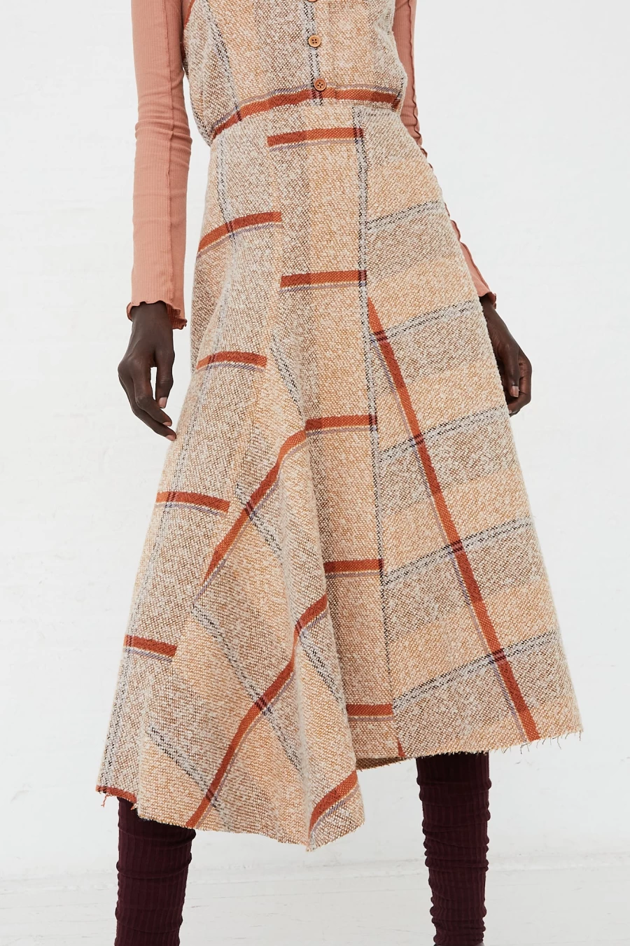 Caron Callahan Camden Boucle Skirt - Plaid Blanket Pattern in Oroboro