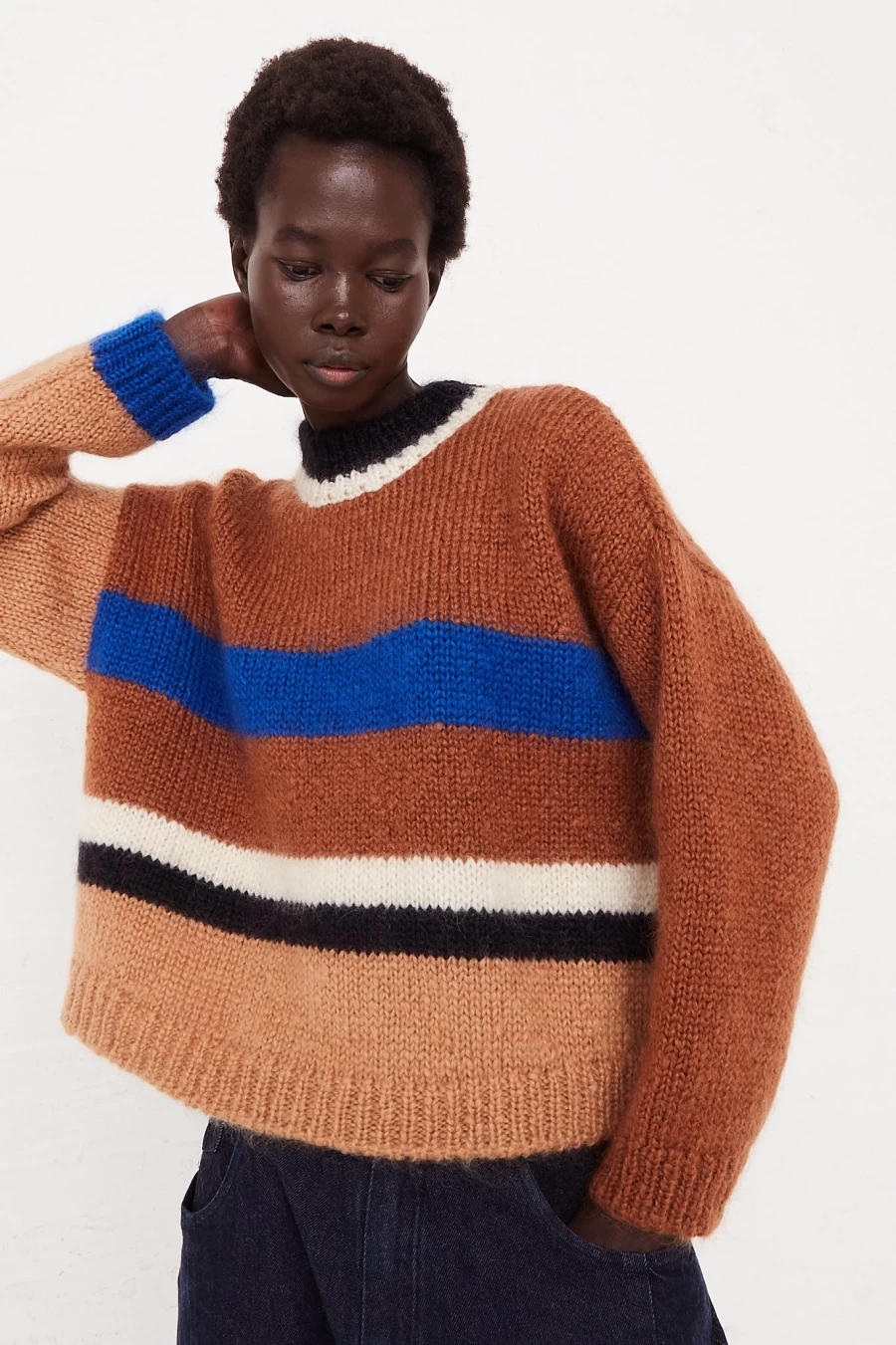 Cordera Mohair Striped Sweater for Women & Men | Soft Luxury Knitwear | Oroboro Store