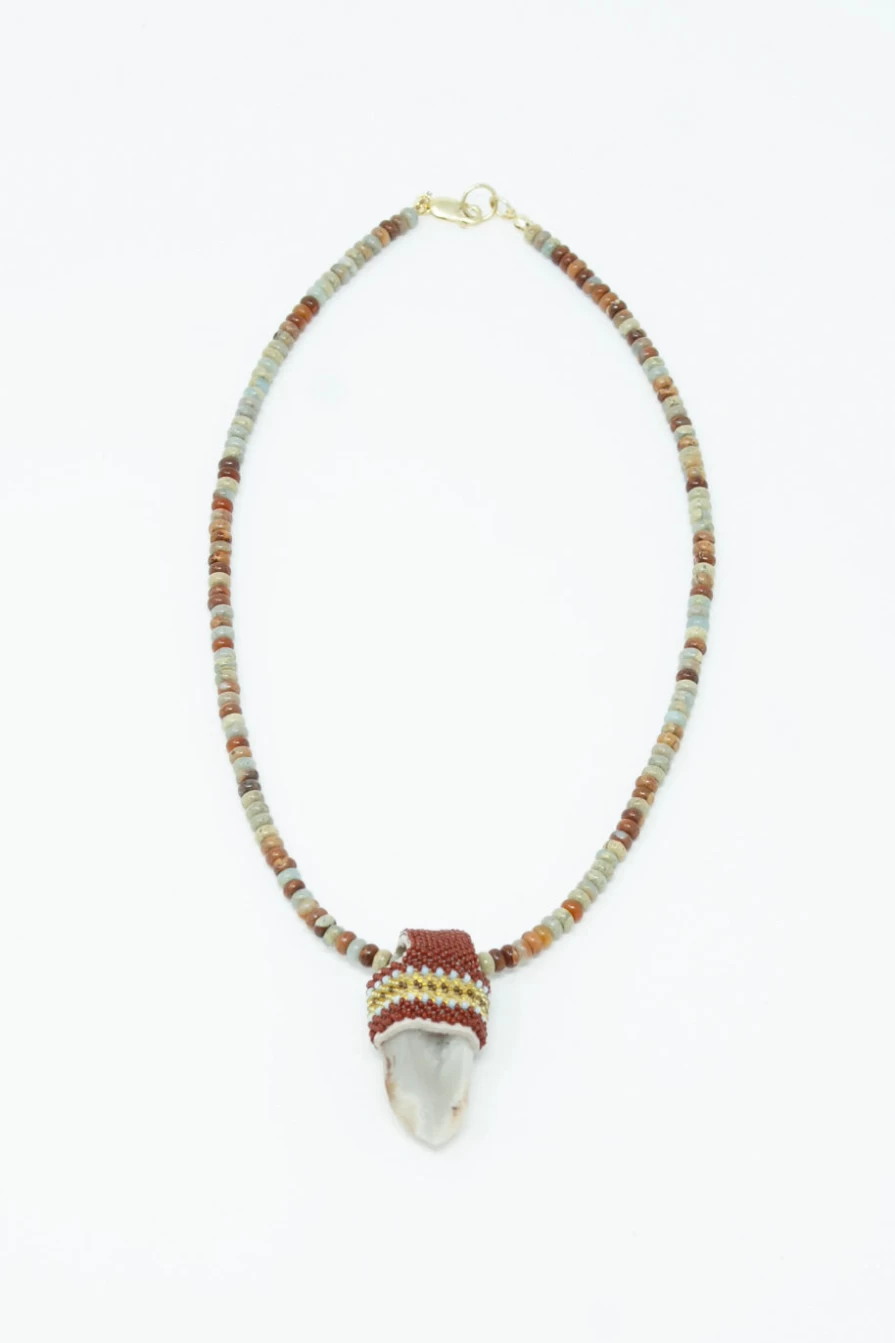 Robin Mollicone Sea Sediment Jasper & Quartz Beaded Necklace – Handcrafted Jewelry