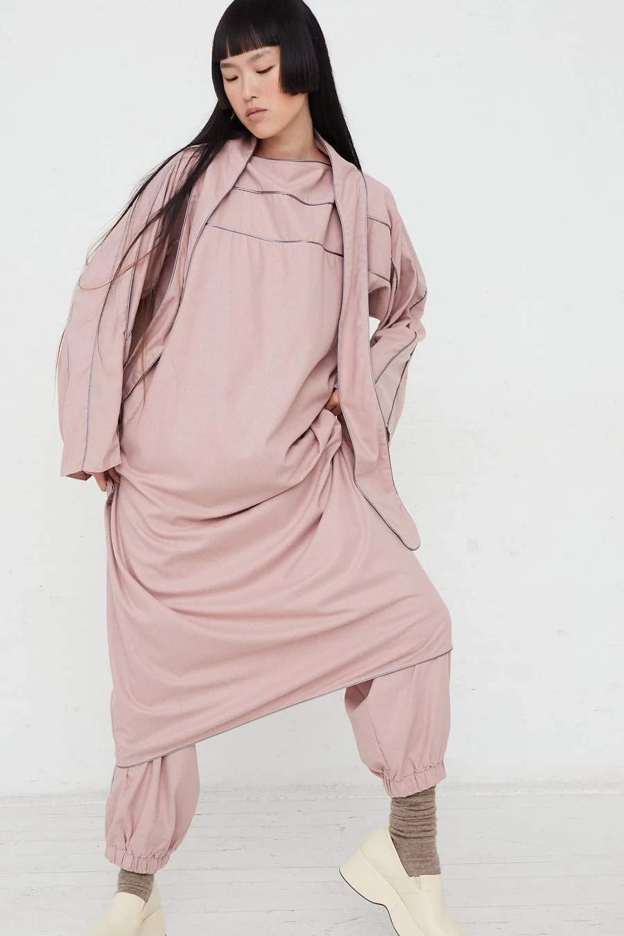 Baserange Lesie Silk Dress - Pompei Rose | Luxurious Women's Silk Dress by Baserange | Oroboro Store
