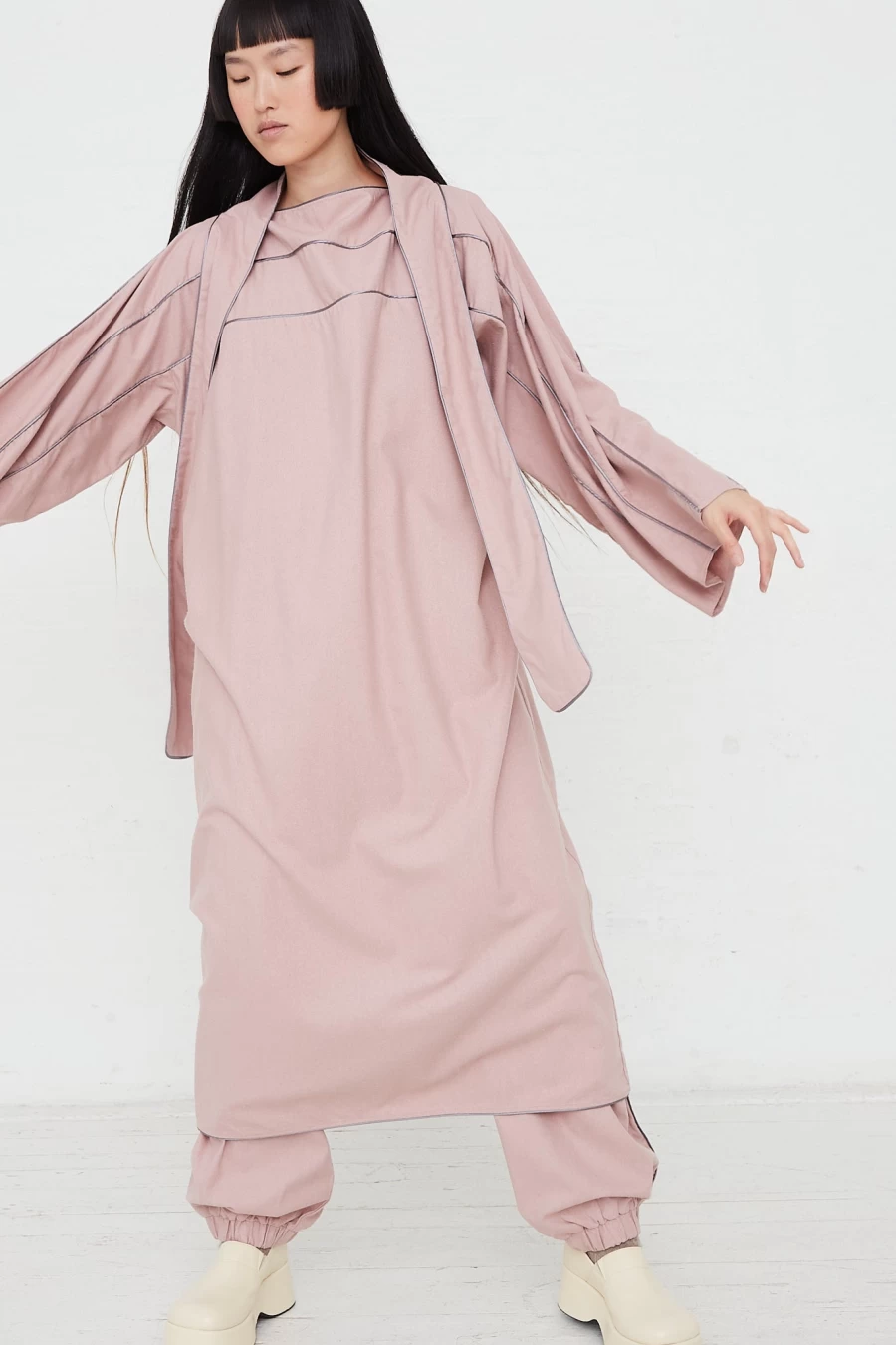 Baserange Lesie Silk Dress - Pompei Rose | Luxurious Women's Silk Dress by Baserange | Oroboro Store