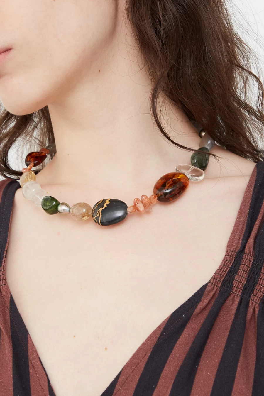 Mary MacGill Stone Collar Necklace | Oroboro Collection | Handcrafted Jewelry