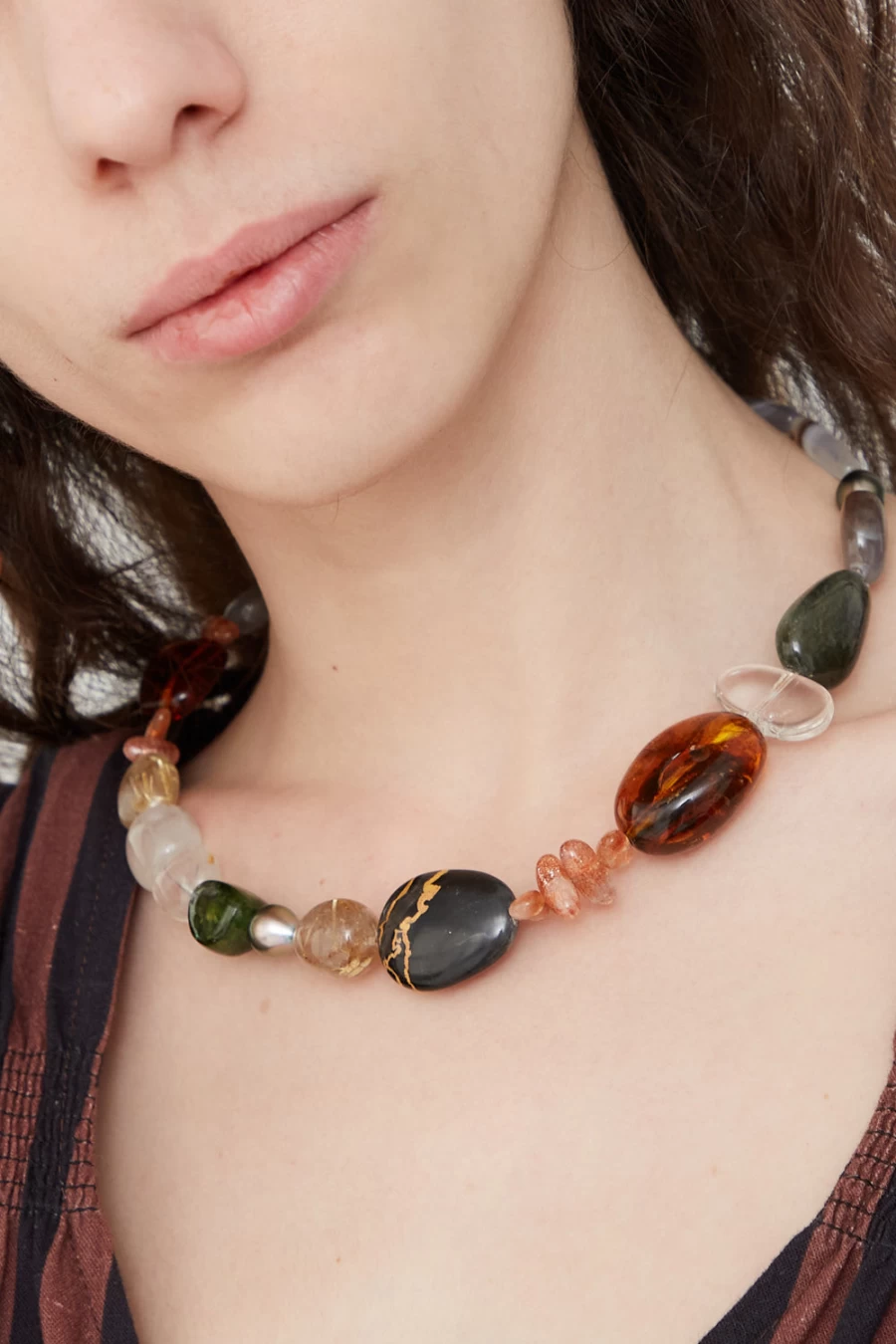 Mary MacGill Stone Collar Necklace | Oroboro Collection | Handcrafted Jewelry