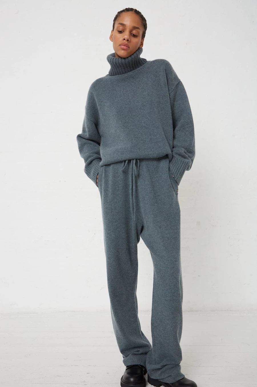 Extreme Cashmere Men's Luxury Cashmere Trousers - No. 320 Rush Wave Design | Oroboro Collection