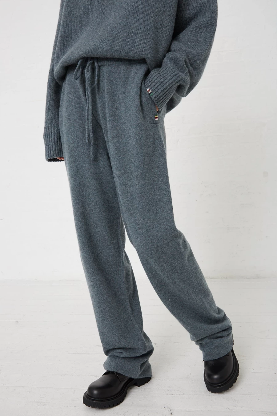 Extreme Cashmere Men's Luxury Cashmere Trousers - No. 320 Rush Wave Design | Oroboro Collection