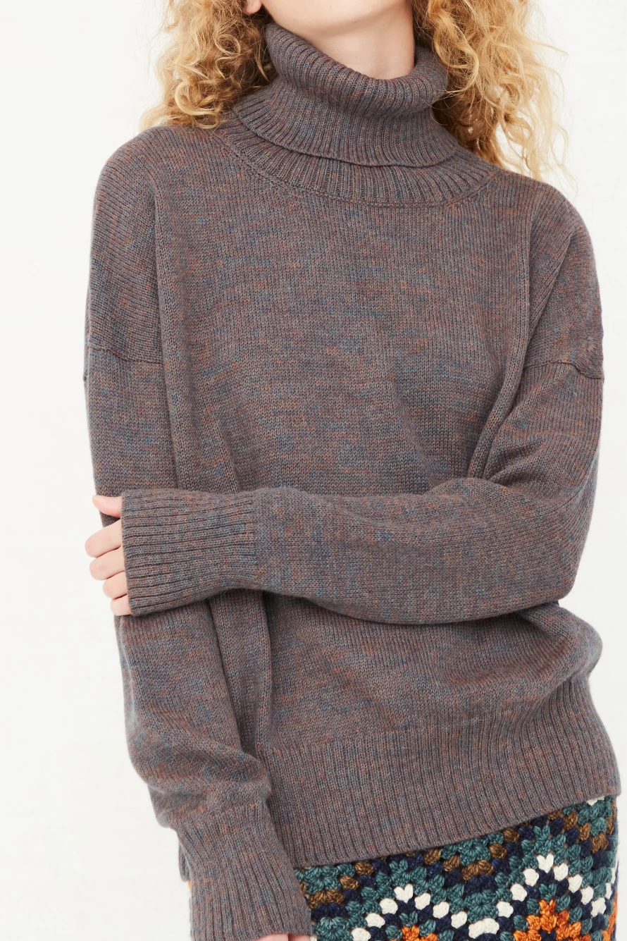 Misha & Puff Mesa Turtleneck Sweater in Thistle | Women's Knitwear | Oroboro Store