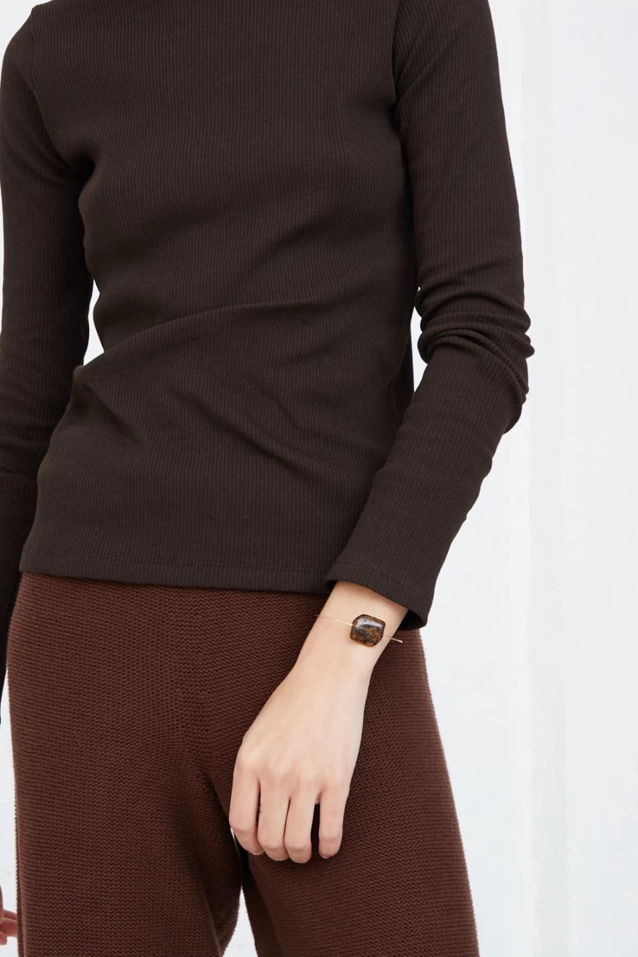 Mary MacGill Amber Stone Gold-Filled Cuff Bracelet | Oroboro Collection
