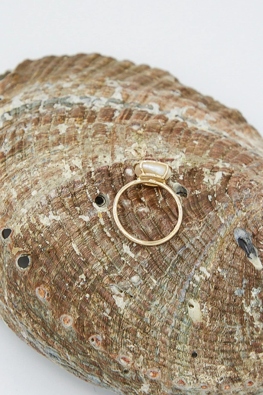 Mary MacGill 14K Gold Floating Ring - Oroboro Minimalist Stackable Ring for Women