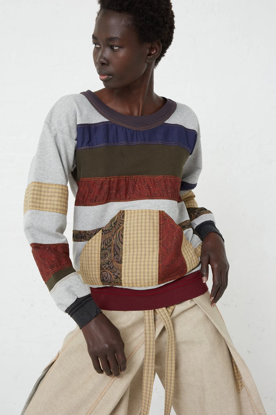 SC103 Mineral & Oroboro Poplin Mix Forage Pullover - Lightweight Casual Sweatshirt