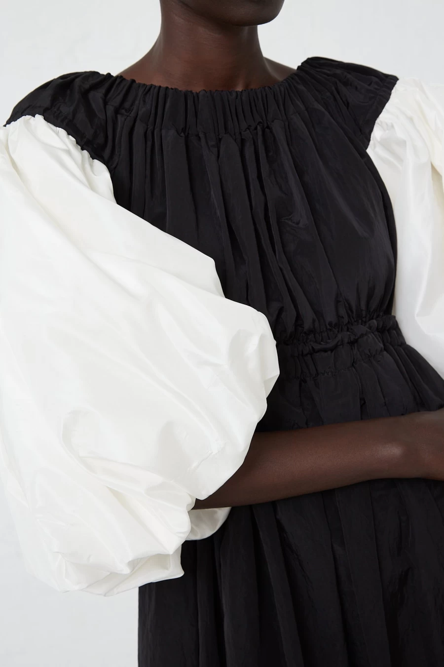 Rejina Pyo Black Taffeta Lydia Dress | Elegant Oroboro Design | Women's Fashion