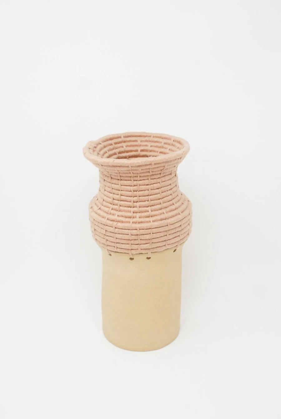 Karen Tinney Ceramic Vase #731 - Natural & Blush Handmade Home Decor | Oroboro Store New York