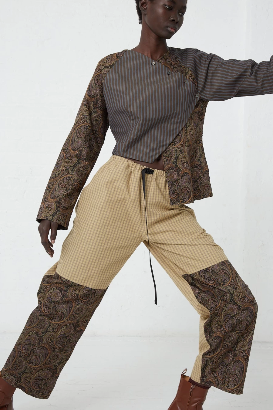 SC103 Cotton Checkered Tent Pants - Comfortable & Stylish by Oroboro Store