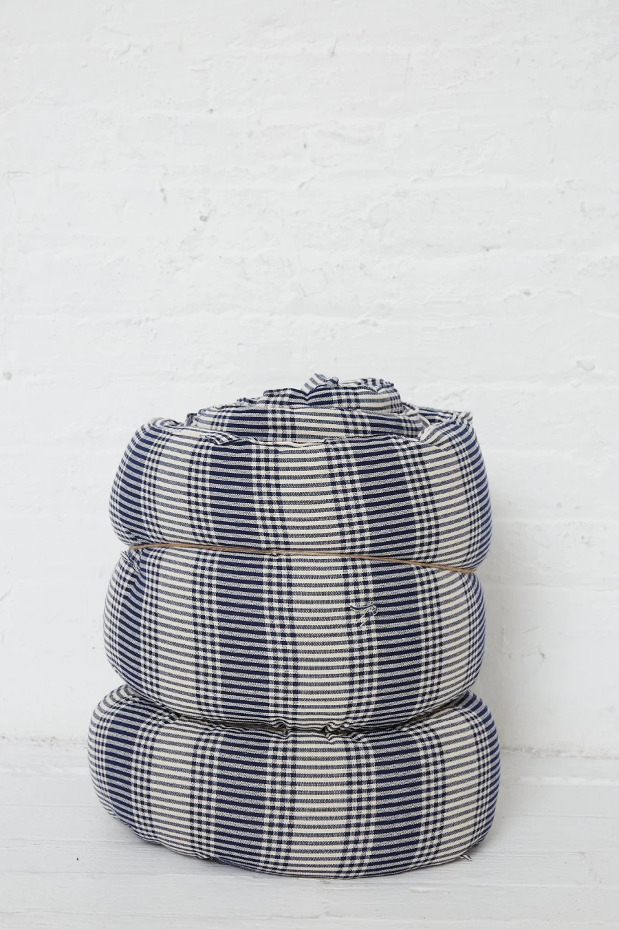 Tensira Navy & Off White Tartan Tufted Overlay Mattress - Premium Comfort by Oroboro Collection