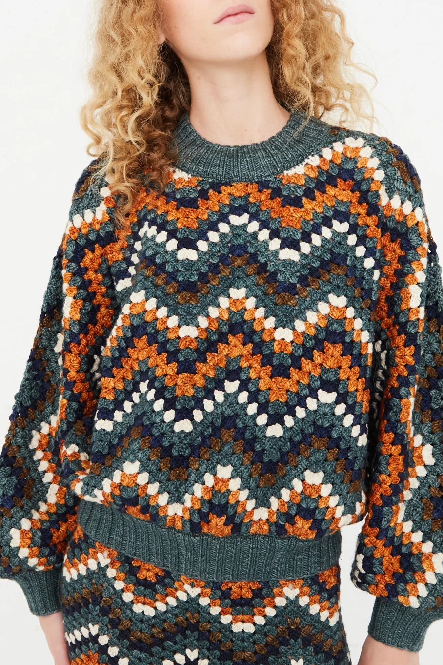 Misha & Puff Zaha Sweater - Camp Green Knitwear for Kids | Oroboro Store
