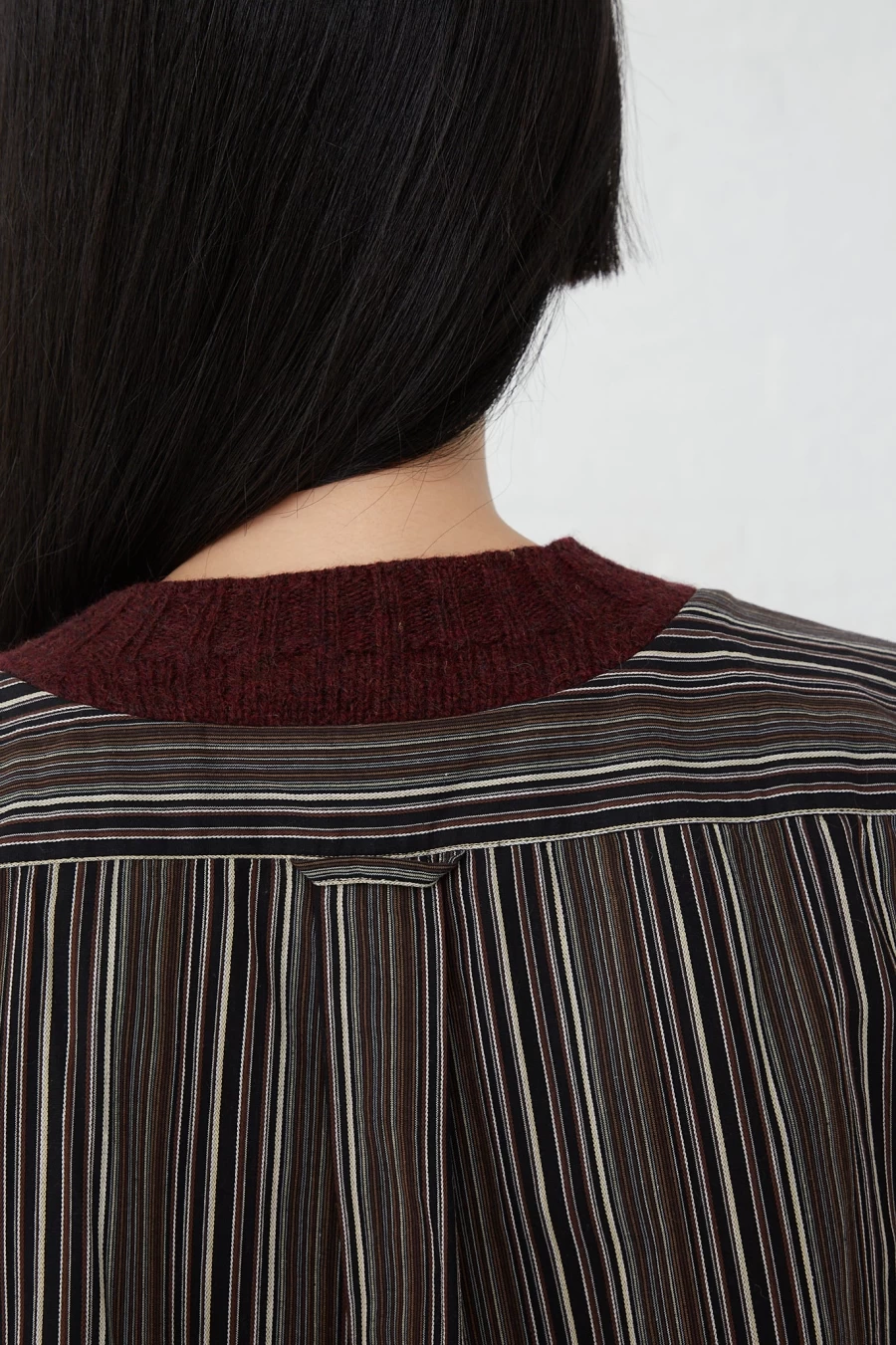 Bless No. 68 Striped Front Insert Pullover - Oroboro Store