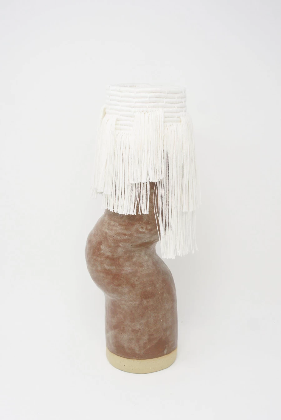 Karen Tinney Brown and White Ceramic Vessel #722 | Handcrafted Pottery | Oroboro Store New York