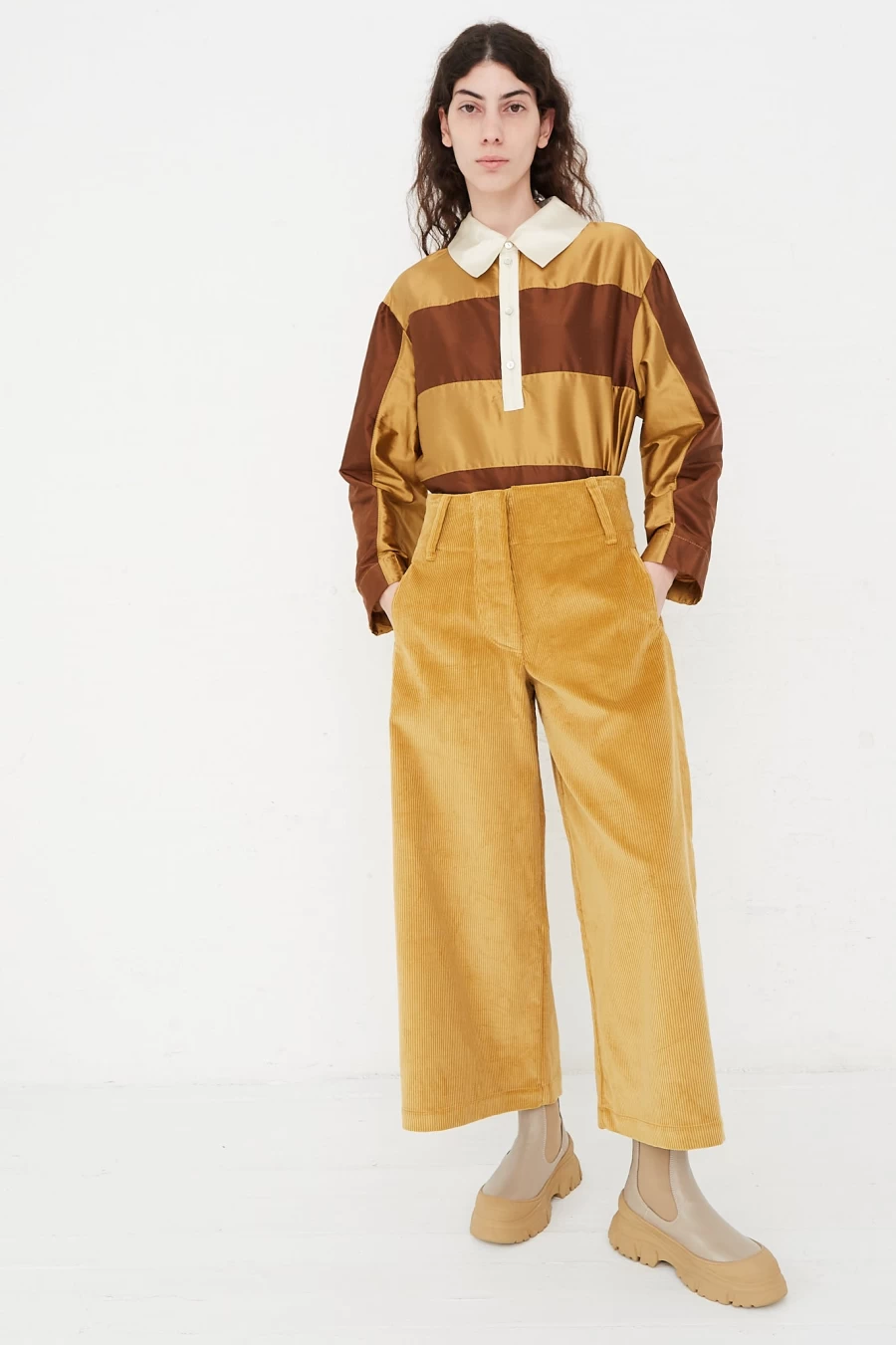 Cawley British Corduroy Grace Trousers - 8 Wale Comfort Fit, Oroboro Store Collection