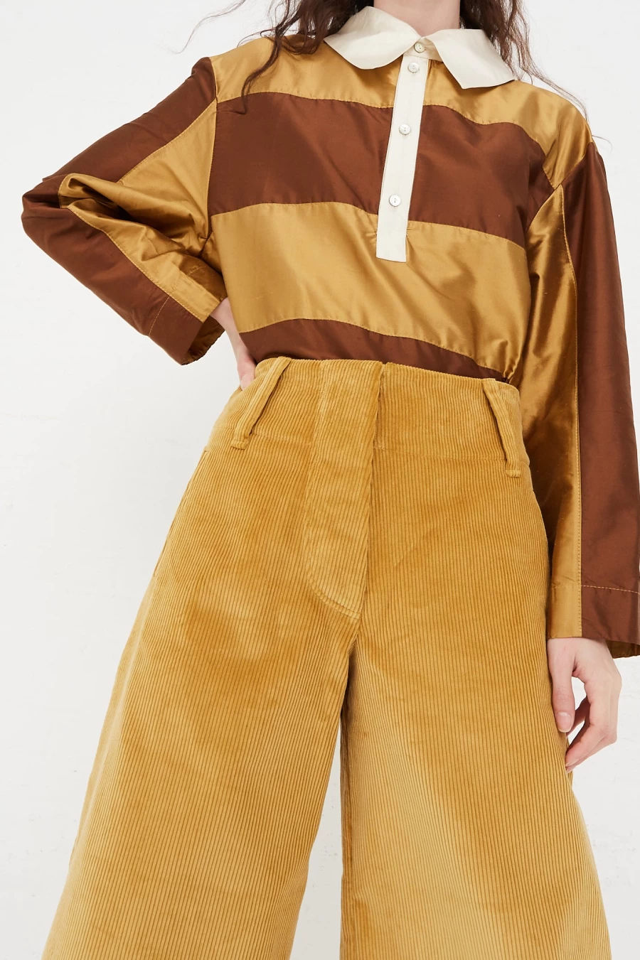 Cawley British Corduroy Grace Trousers - 8 Wale Comfort Fit, Oroboro Store Collection