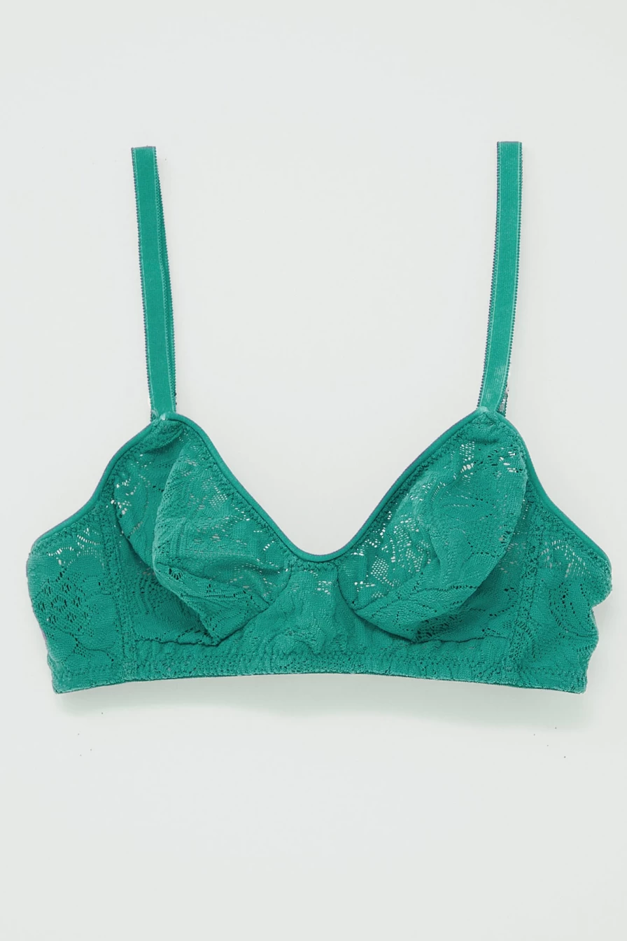 Araks Tamara Bralette - Emerald Green Lace Bralette | Oroboro Store