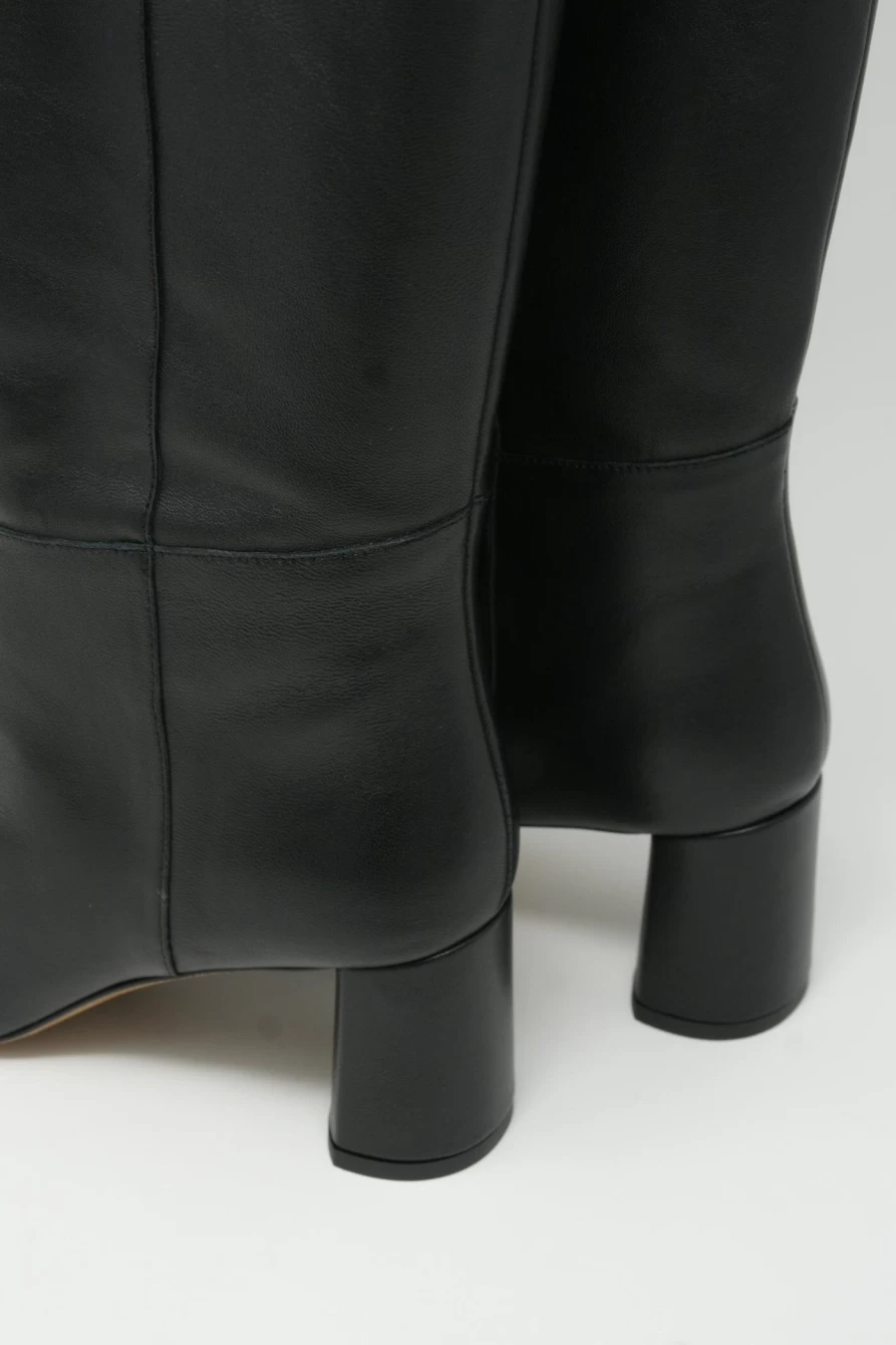 LOQ Donna Black Leather Boots - Women's Ankle Boots | Oroboro Store