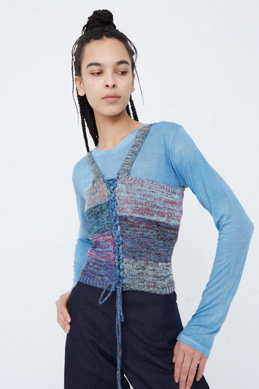 "Intensity Blue Desert Corset | Elegant Women's Fashion by Oroboro Store | New York, NY"