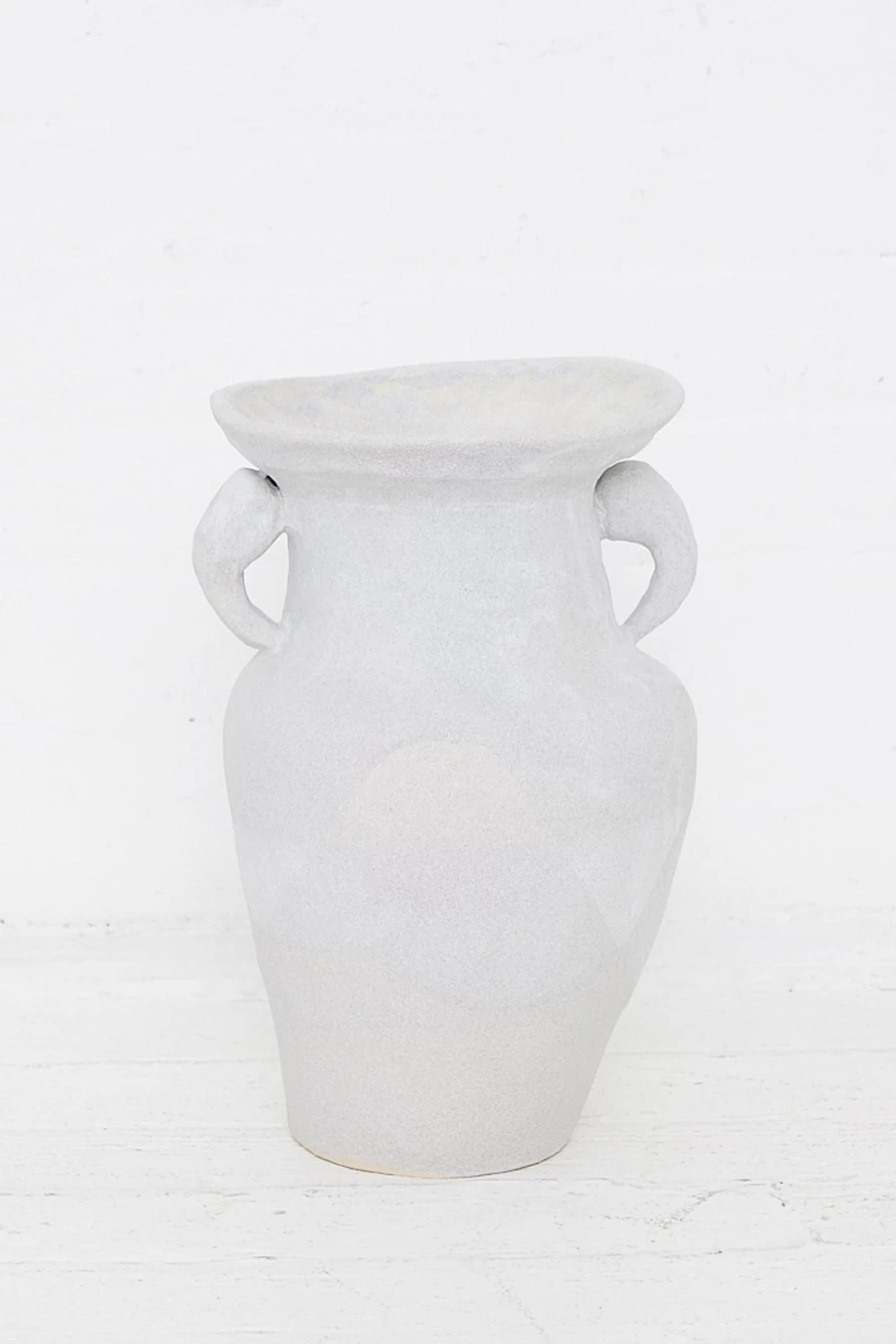 White Ceramic Urn Vessel by ANK Ceramics | Handcrafted Funeral & Decorative Pot | Oroboro Store