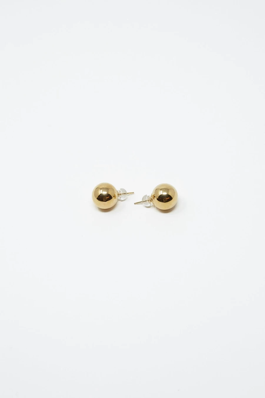 14K Yellow Gold Large 12mm Sphere Stud Single Earring by Kathleen Whitaker