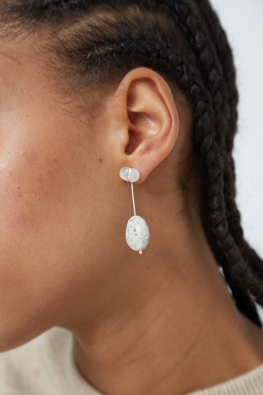 Mary MacGill Cottonwood Sculpture Earrings - Handcrafted Artistic Jewelry