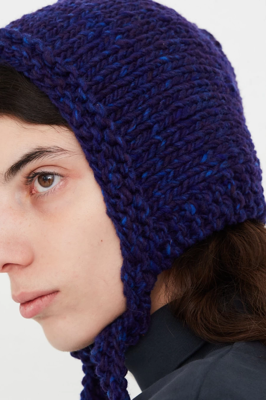 Clyde Blue Wool Space Bonnet - Warm Winter Hat by Oroboro Store